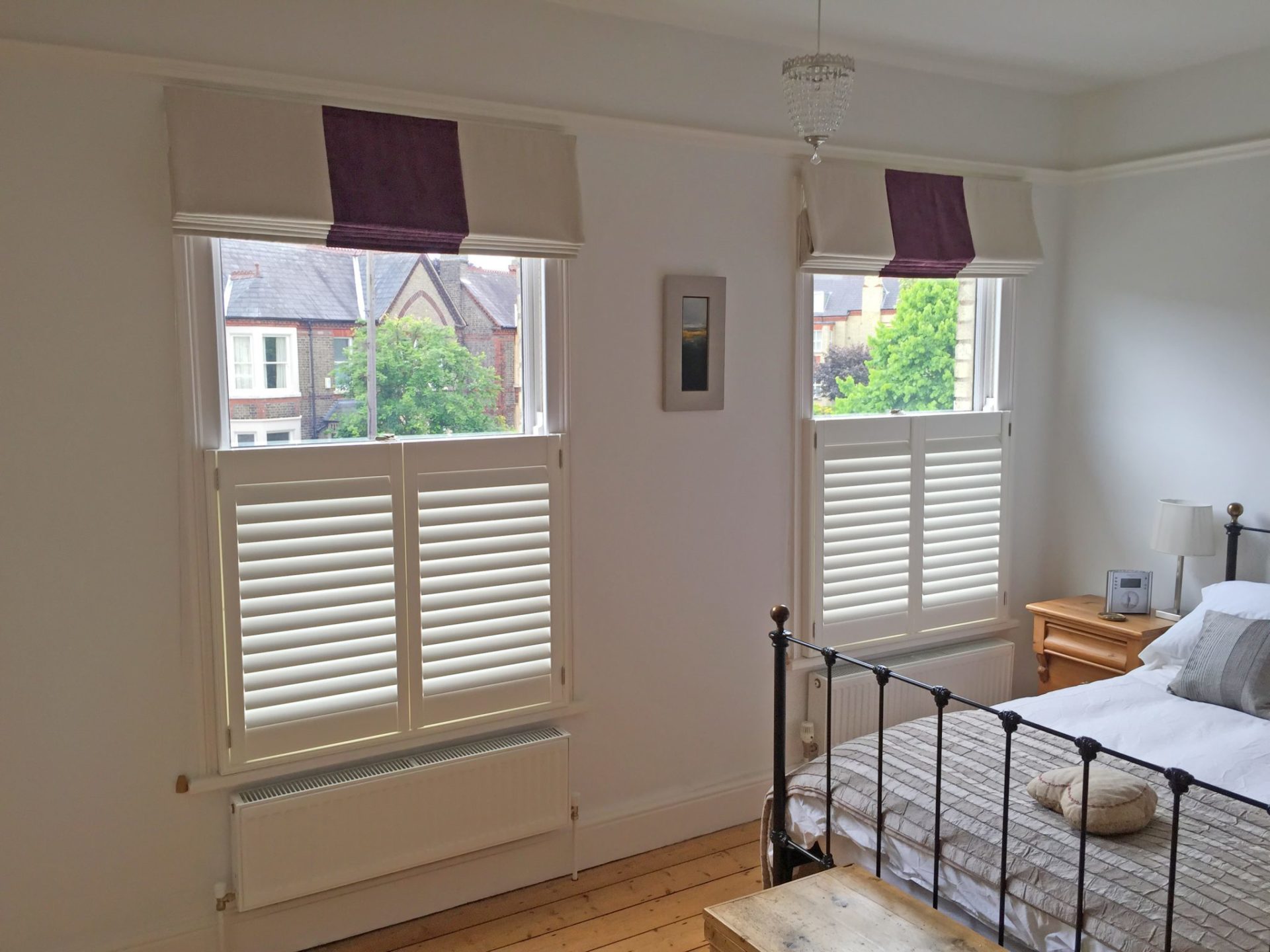 cafe shutters in living room