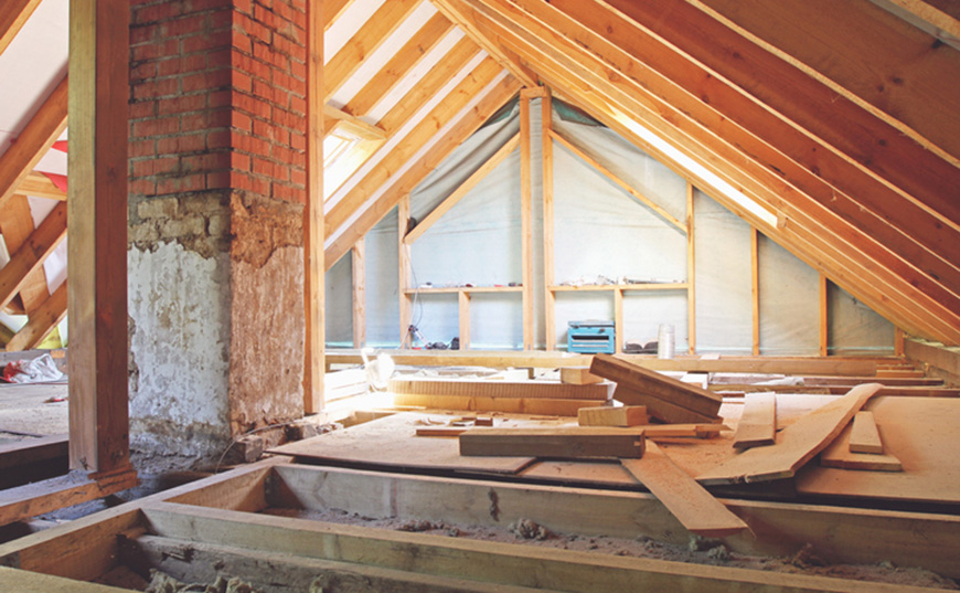 view image of period home attic