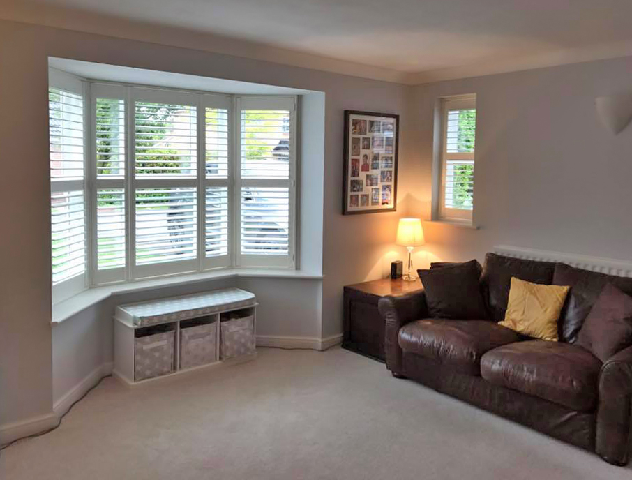 Bay Window Shutters for Living Room Nottingham