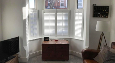 Half Height Bay Window Shutters Lounge