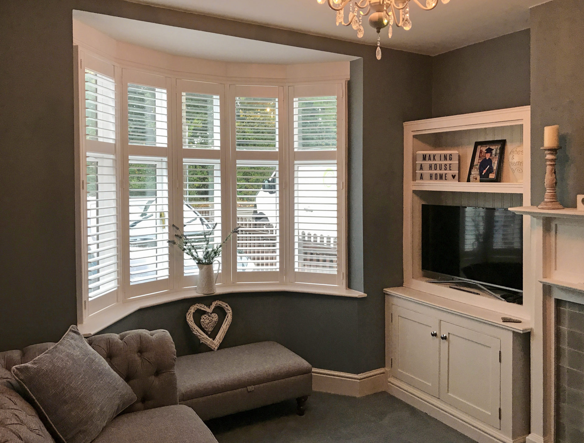 Loughborough Splay Bay Window Shutters