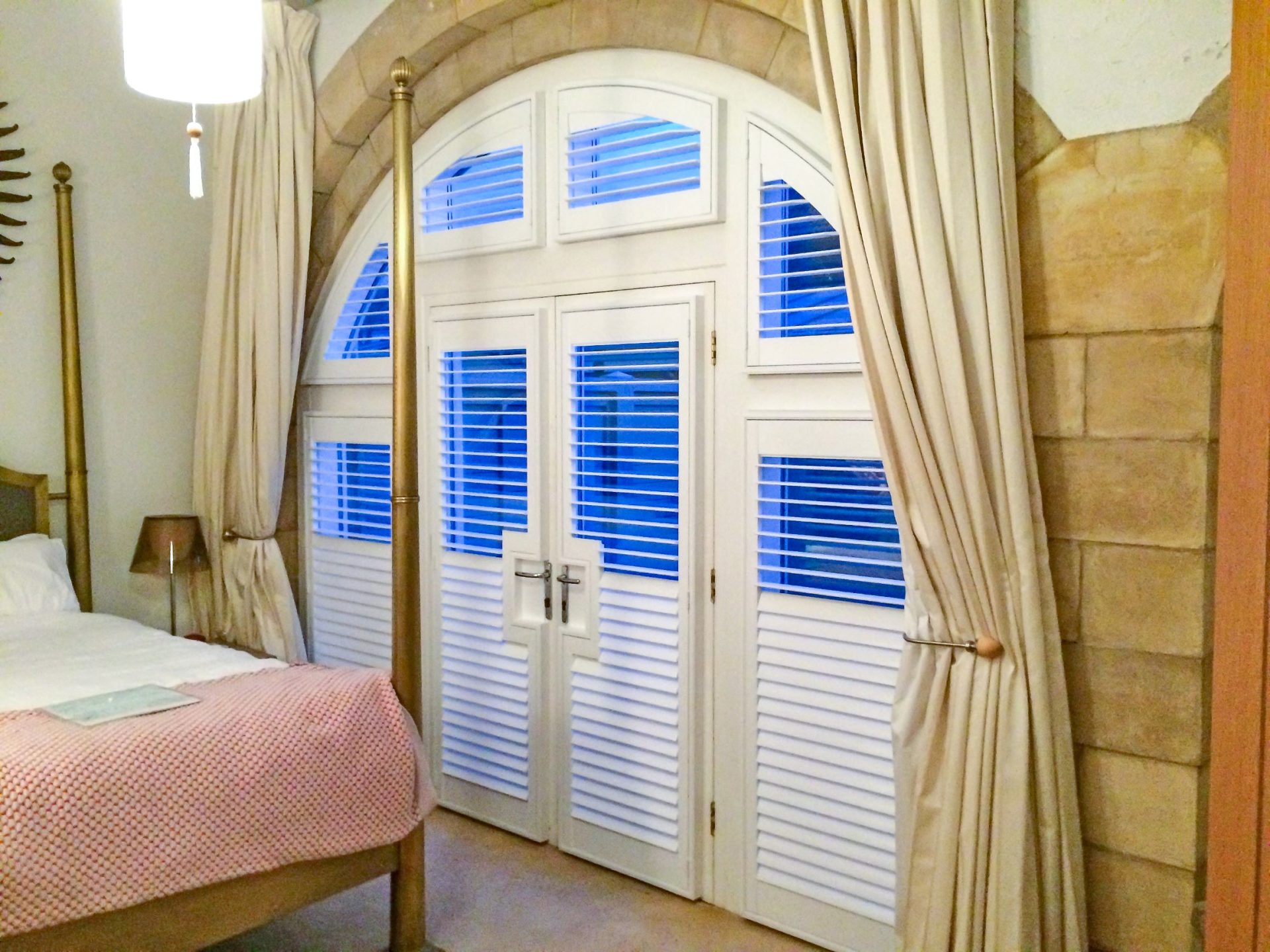Shuttercraft Suffolk Arched Bedroom Window Shutters
