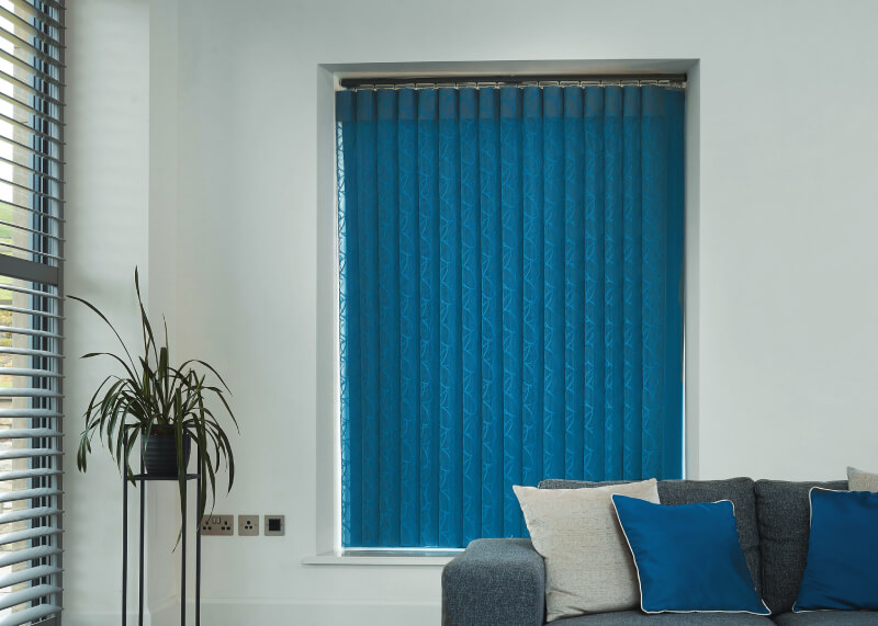 DijonVertical Fabric Blind Blue