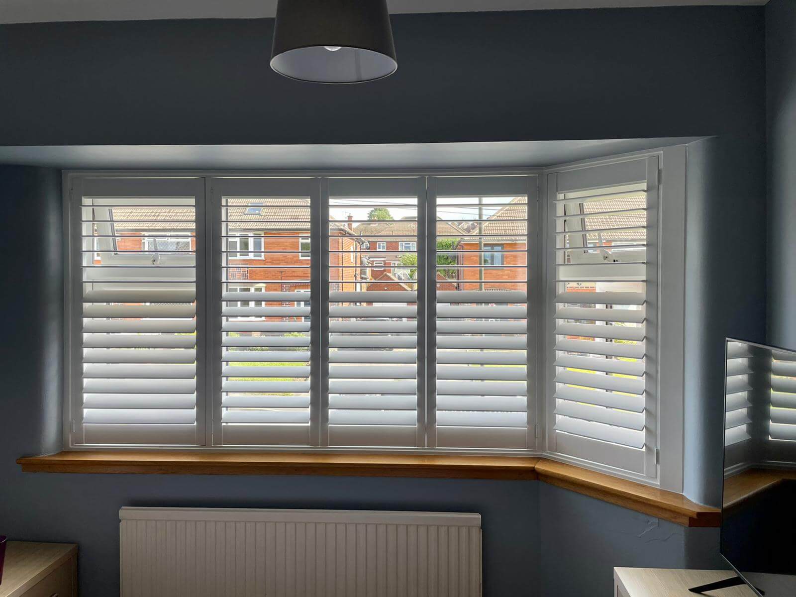 Sheffield Shutters Bay Window Pure White