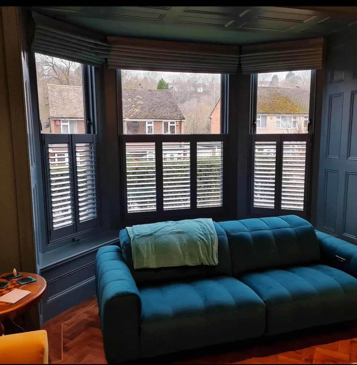 Sheffield Shutters Custom Colour Bay Window
