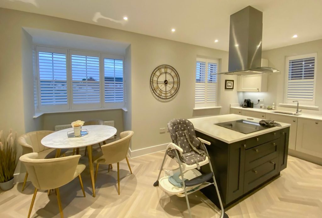 Shuttercraft Cambridge Kitchen Window shutters Silent Tilt
