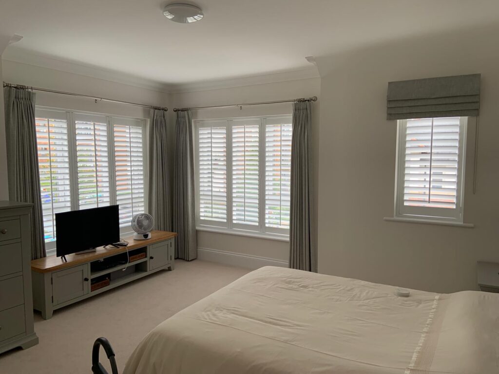 Full Height bedroom window shutters Cornwall