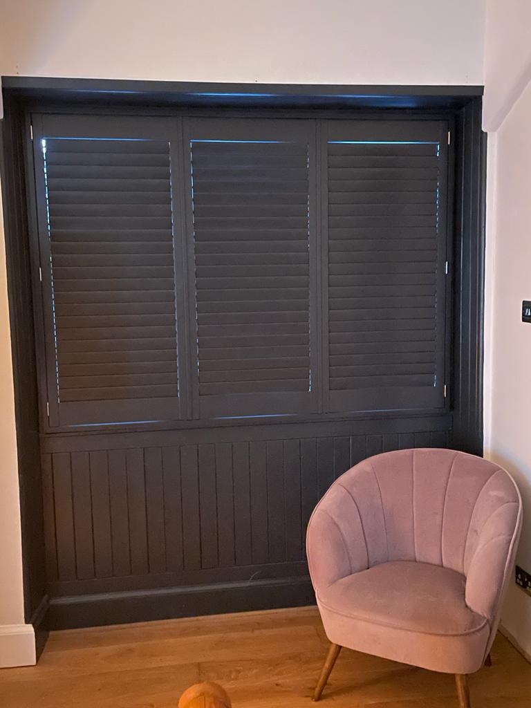 Shuttercraft Glasgow Custom Colour Black Shutters 2
