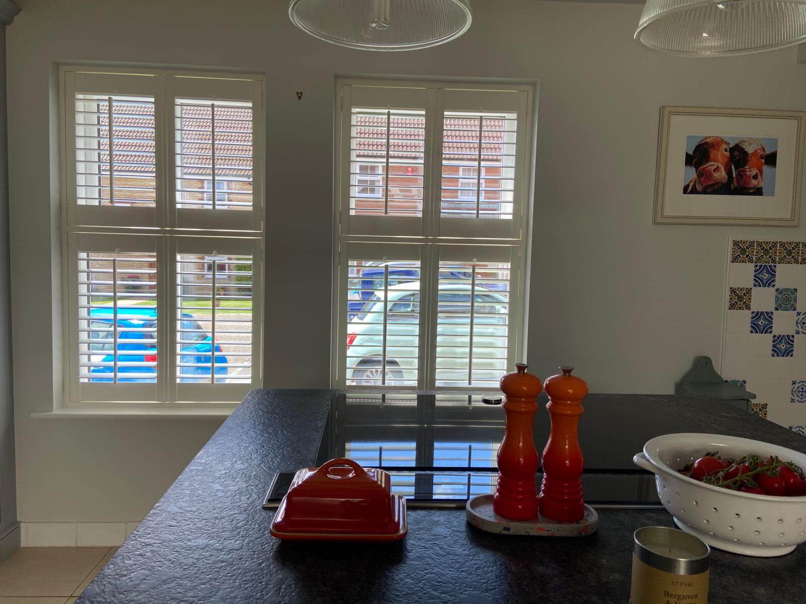 Somerset Kitchen Shutters Tier on tier