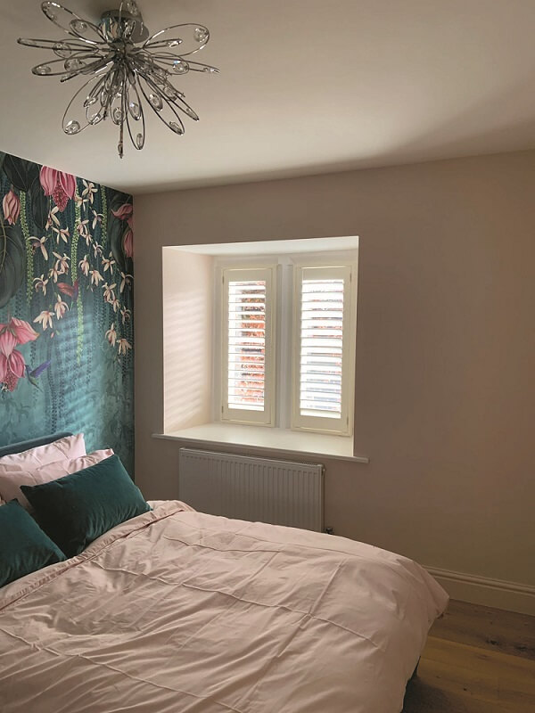 Full height bedroom shutters in Dorset