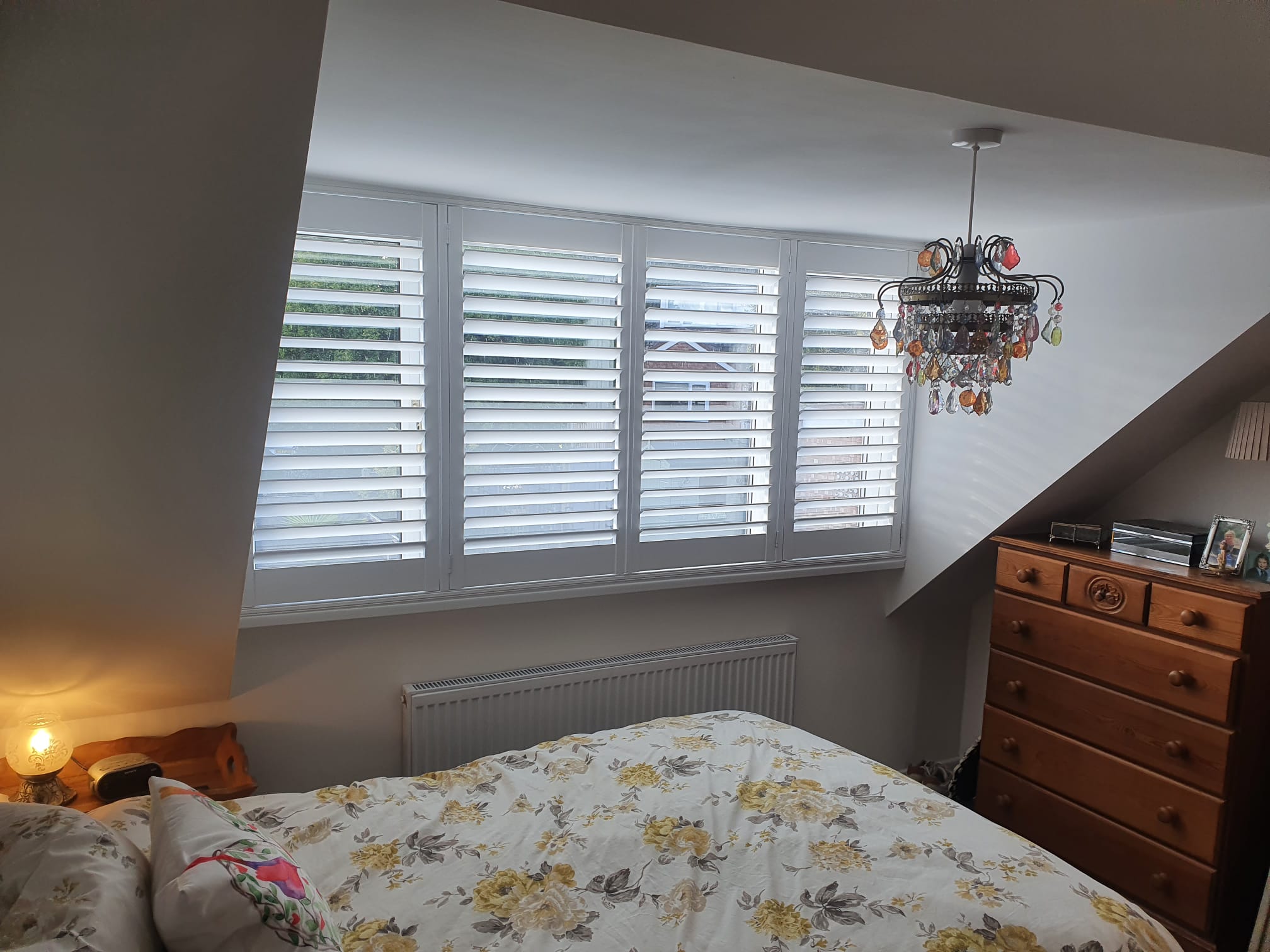 White Full Height Shutters in Telford Area from Shuttercraft