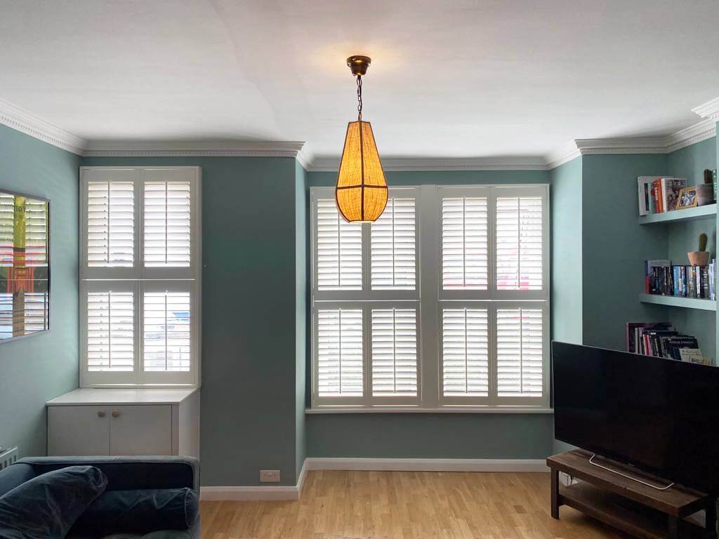 shutters in box bay window