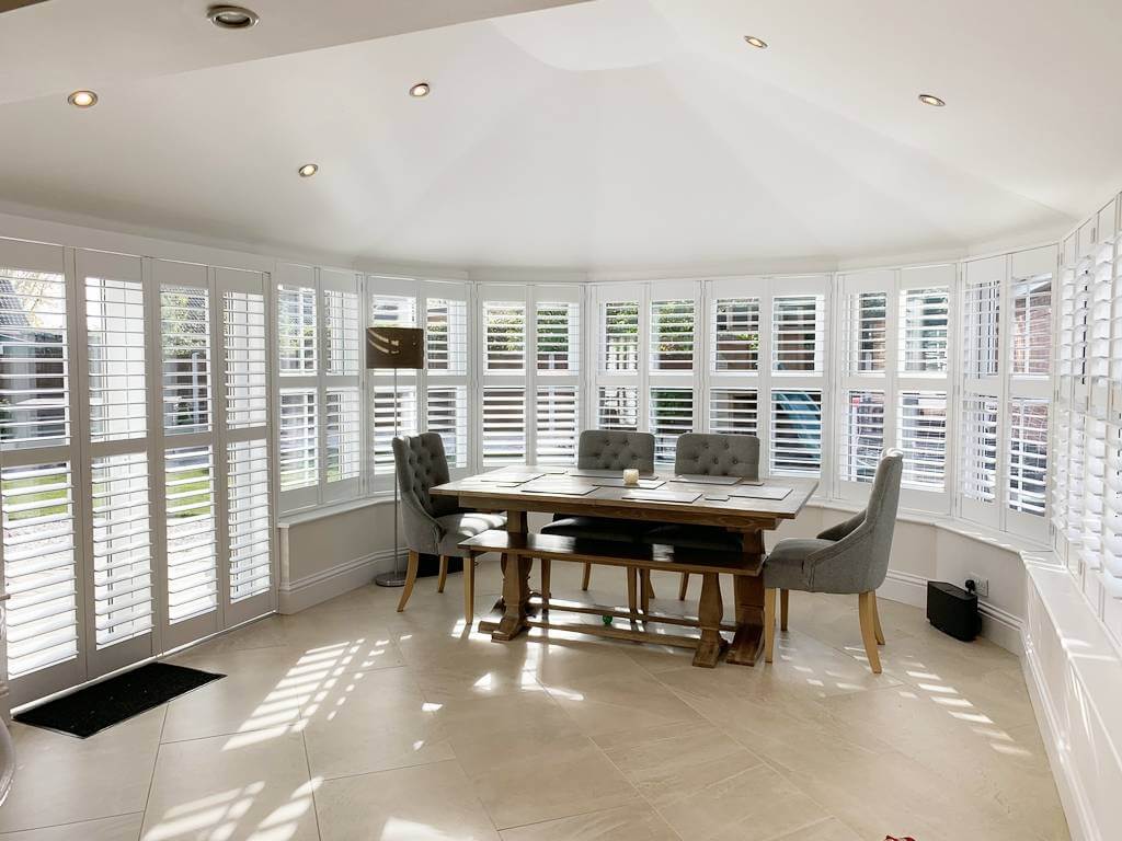shutters in conservatory