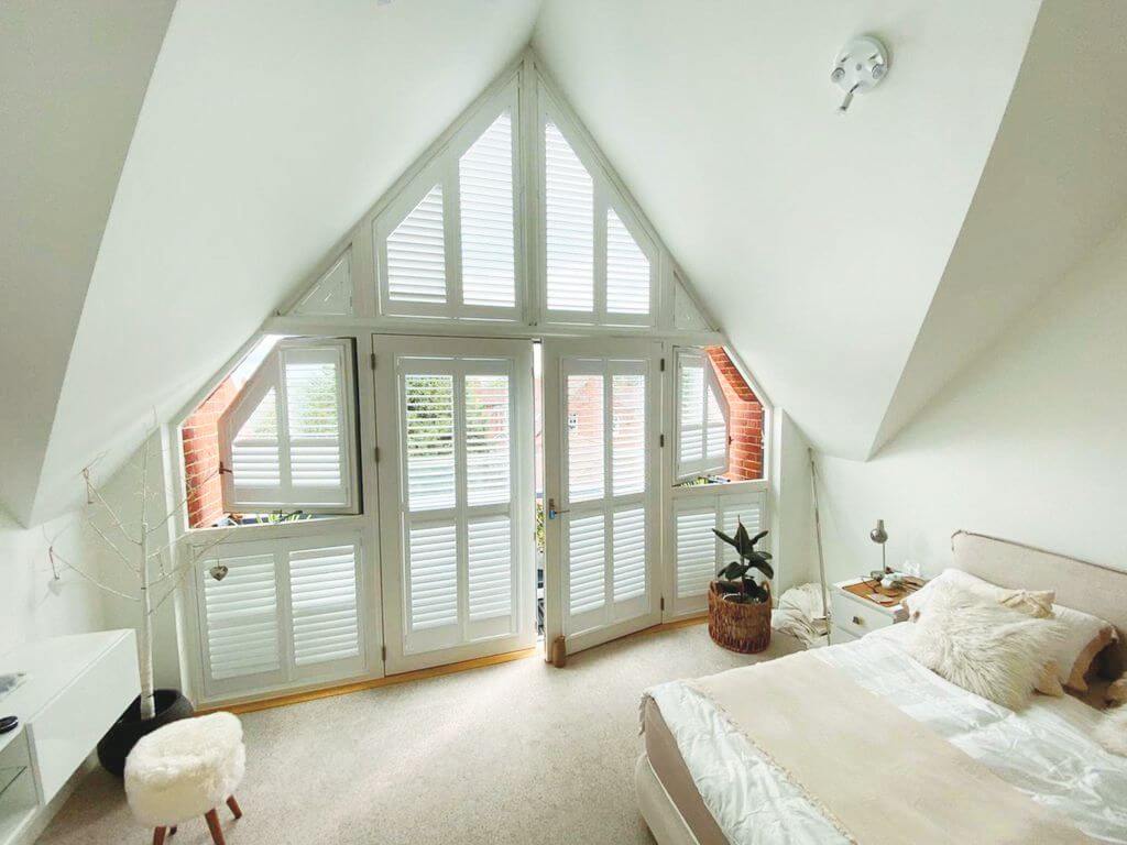 shaped window shutters