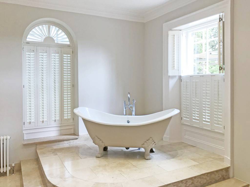 bathrom shaped shutters