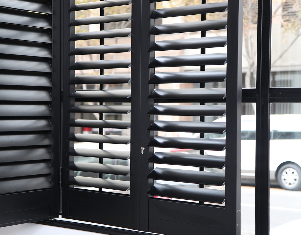 security shutters in black