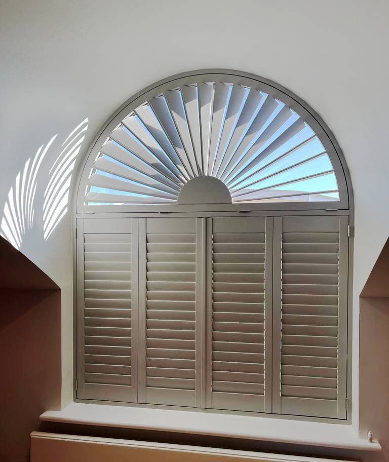 shaped interior shutter