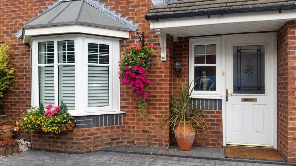 outside view of window with shutters