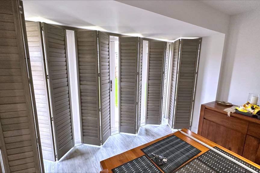 natural wood shutters