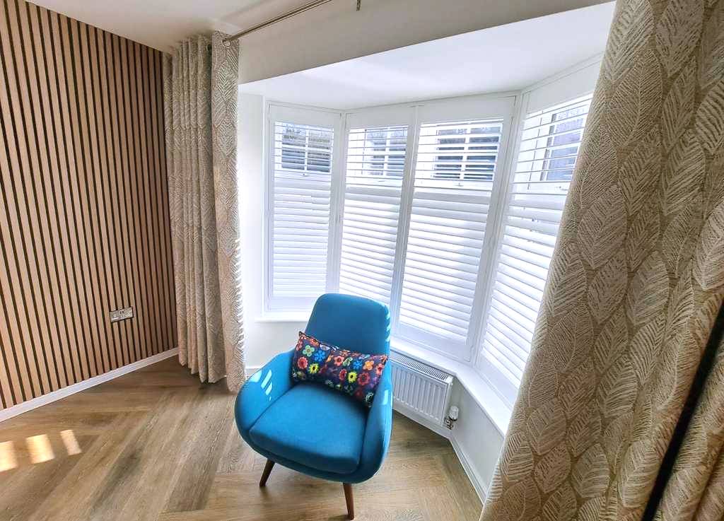 shutter ideas for window with curtains