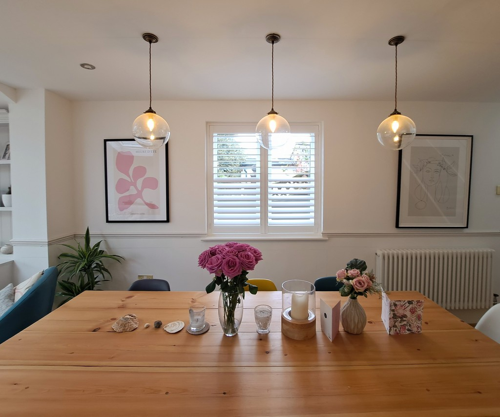 image of perfect shutters in dining room
