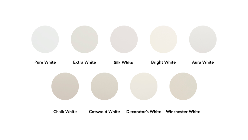 White paint shades for shutters - listed above