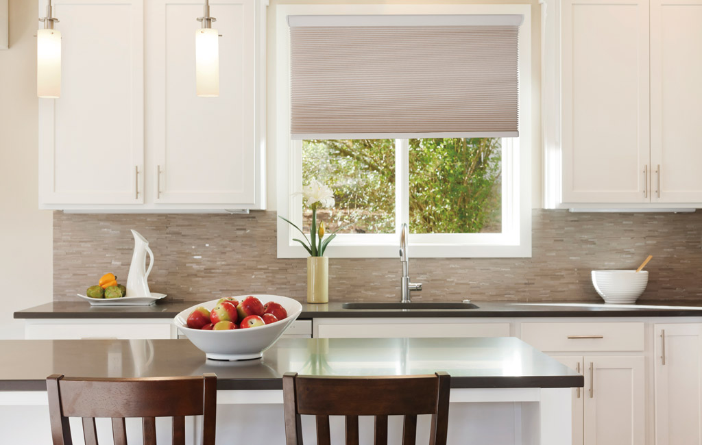 neutral parma blinds in kitchen