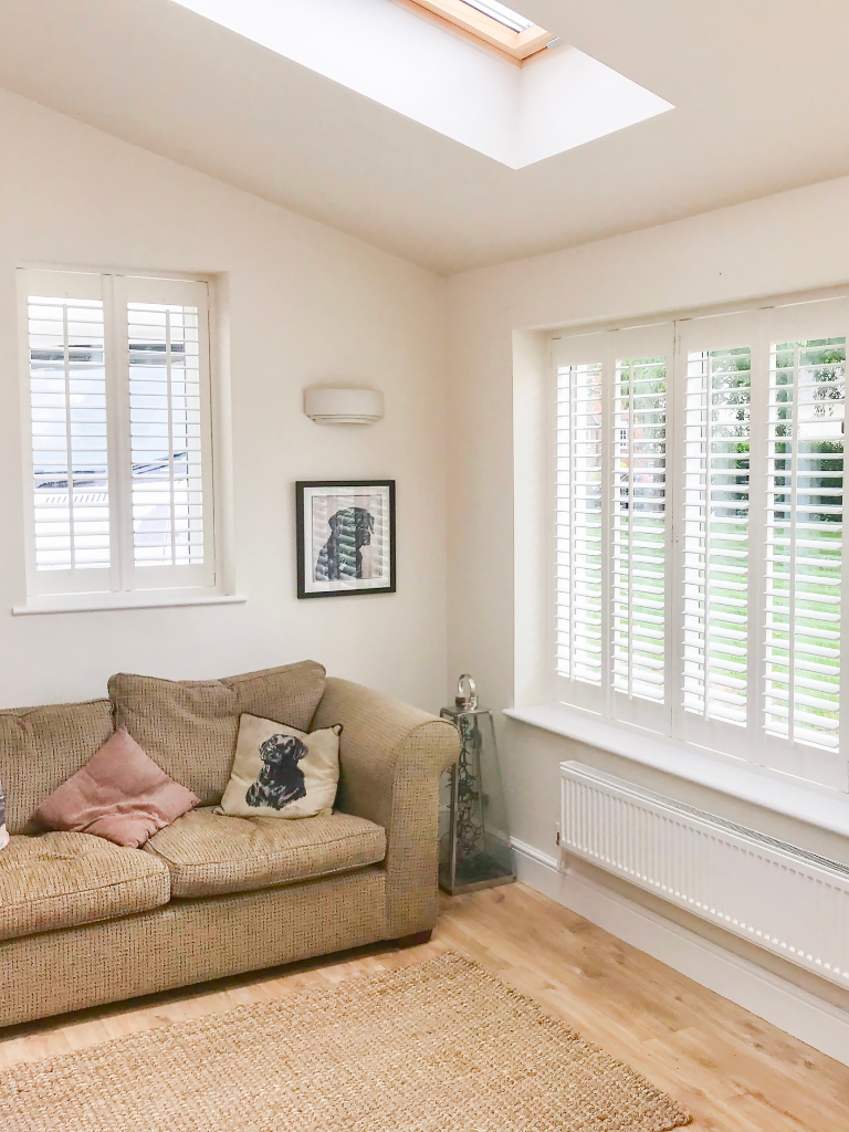 White Full Height Window Shutters