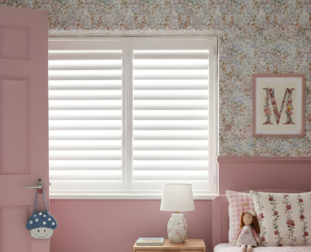 White Full Height Kids Bedroom Shutters