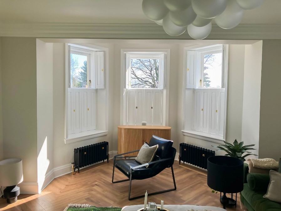 Cafe Style White Shutters